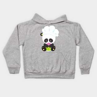 Cooking Panda, Baking Panda, Panda With Donut Kids Hoodie